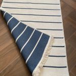 Бавовняний двосторонній килим у сучасному стилі Kara 152 Blue