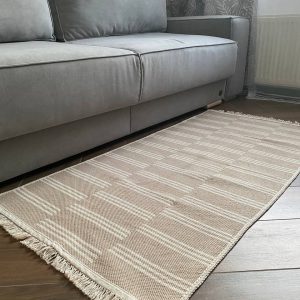 Бавовняний двосторонній килим у сучасному стилі Kara PMK-0007