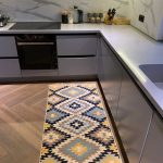 Бавовняний двосторонній килим у етнічному стилі AR 003 Blue