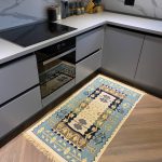 Бавовняний двосторонній килим у етнічному стилі AR 006 Blue