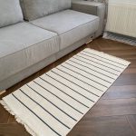 Бавовняний двосторонній килим у сучасному стилі Kara 152 Blue