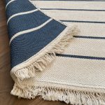 Бавовняний двосторонній килим у сучасному стилі Kara 152 Blue