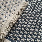 Бавовняний однотонний килим Alexa 116 Cream Blue