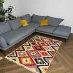 Бавовняний двосторонній килим у етнічному стилі AR 003 Red