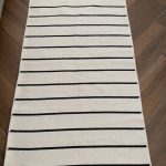 Бавовняний двосторонній килим у сучасному стилі Kara 152 C.Black