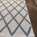 Бавовняний двосторонній килим у сучасному стилі Kara 031 Cream L.Grey