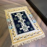 Бавовняний двосторонній килим у етнічному стилі AR 005 Green