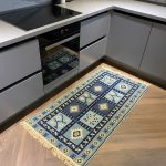 Бавовняний двосторонній килим у етнічному стилі AR 002 Blue