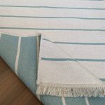 Бавовняний двосторонній килим у сучасному стилі Kara 152 Aqua