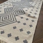 Бавовняний двосторонній килим у сучасному стилі Kara 019 C.L.Grey