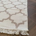 Бавовняний двосторонній килим у сучасному стилі Kara 150 C.Beige