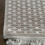 Бавовняний однотонний килим Alexa 116 Cream Beige