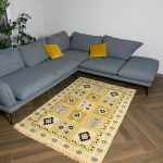 Бавовняний двосторонній килим у етнічному стилі AR 002 Blue