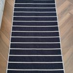 Бавовняний двосторонній килим у сучасному стилі Kara 152 C.Black