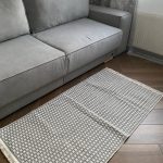 Бавовняний однотонний килим Alexa 116 Cream L.Grey