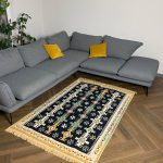 Бавовняний двосторонній килим у етнічному стилі AR 005 Green