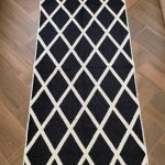 Бавовняний двосторонній килим у сучасному стилі Kara 031 Cream Black