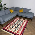 Бавовняний двосторонній килим у етнічному стилі AR 005 Red