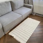 Бавовняний двосторонній килим у сучасному стилі Kara 152 Aqua