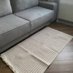 Бавовняний однотонний килим Alexa 116 Cream Beige