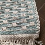 Бавовняний однотонний килим Alexa 116 Cream Aqua