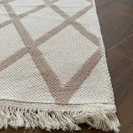 Бавовняний двосторонній килим у сучасному стилі Kara 031 Cream Beige