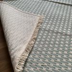 Бавовняний однотонний килим Alexa 116 Cream Aqua