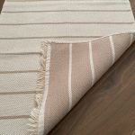 Бавовняний двосторонній килим у сучасному стилі Kara 152 C.Beige