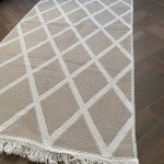 Бавовняний двосторонній килим у сучасному стилі Kara 031 Cream Beige