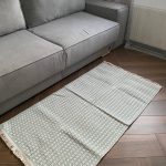 Бавовняний однотонний килим Alexa 116 Cream Aqua