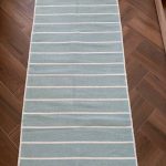 Бавовняний двосторонній килим у сучасному стилі Kara 152 Aqua