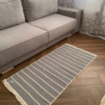 Бавовняний двосторонній килим у сучасному стилі Kara 152 C.L.Grey