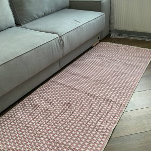 Бавовняний однотонний килим Alexa 116 Cream Pink