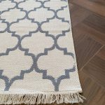 Бавовняний двосторонній килим у сучасному стилі Kara 150 C.L.Grey