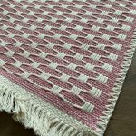 Бавовняний однотонний килим Alexa 116 Cream Pink