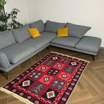 Бавовняний двосторонній килим у етнічному стилі AR 002 Red