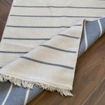 Бавовняний двосторонній килим у сучасному стилі Kara 152 C.L.Grey