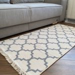 Бавовняний двосторонній килим у сучасному стилі Kara 150 C.L.Grey