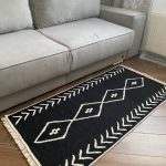 Бавовняний двосторонній килим у сучасному стилі Kara PMK-0003