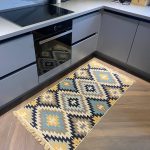 Бавовняний двосторонній килим у етнічному стилі AR 003 Blue