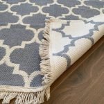 Бавовняний двосторонній килим у сучасному стилі Kara 150 C.L.Grey