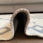 Бавовняний двосторонній килим у сучасному стилі Kara 026 Cream L.Grey