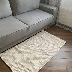 Бавовняний однотонний килим Dendy 201 Cream Cream