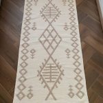 Бавовняний двосторонній килим у сучасному стилі Kara 026 Cream Beige