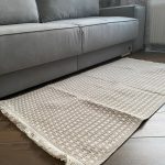 Бавовняний однотонний килим Alexa 116 Cream Beige