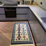 Бавовняний двосторонній килим у етнічному стилі AR 005 Green