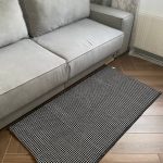 Бавовняний однотонний килим Dendy 201 Cream Black