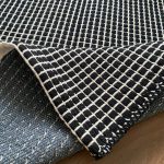 Бавовняний однотонний килим Dendy 201 Cream Black