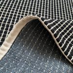 Бавовняний однотонний килим Dendy 201 Cream Black