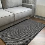 Бавовняний однотонний килим Dendy 201 Cream Black